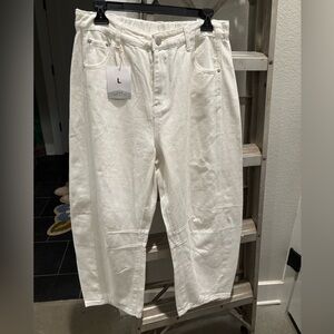 White Denim Pants